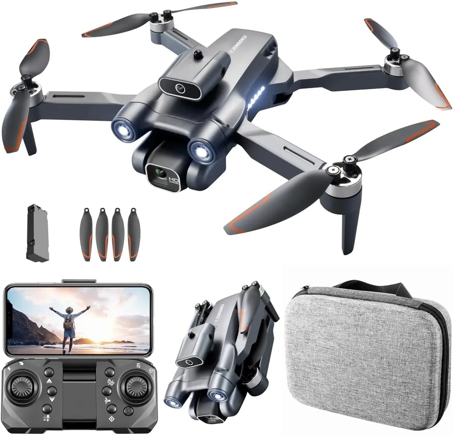 P25 Pro Drone Camera with Dual Battery System